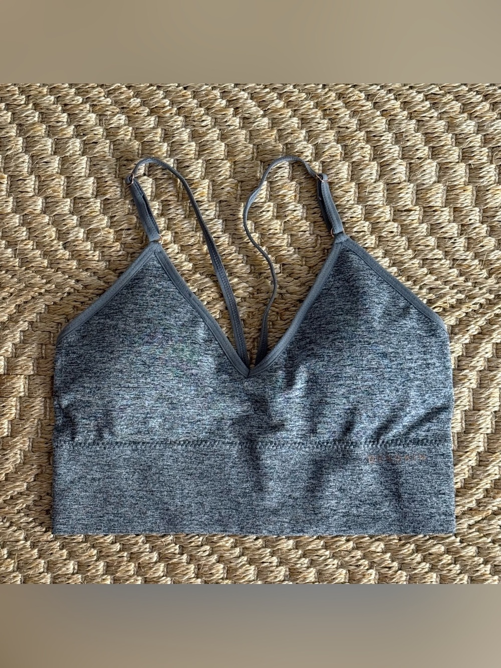 Small Tahari Rib Seamless Bralette Set of 3 Rose Pink Gray Adjustable Straps Bra - Picture 7 of 9